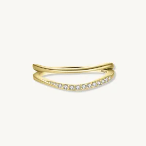 The Double Wave Sapphire Ring