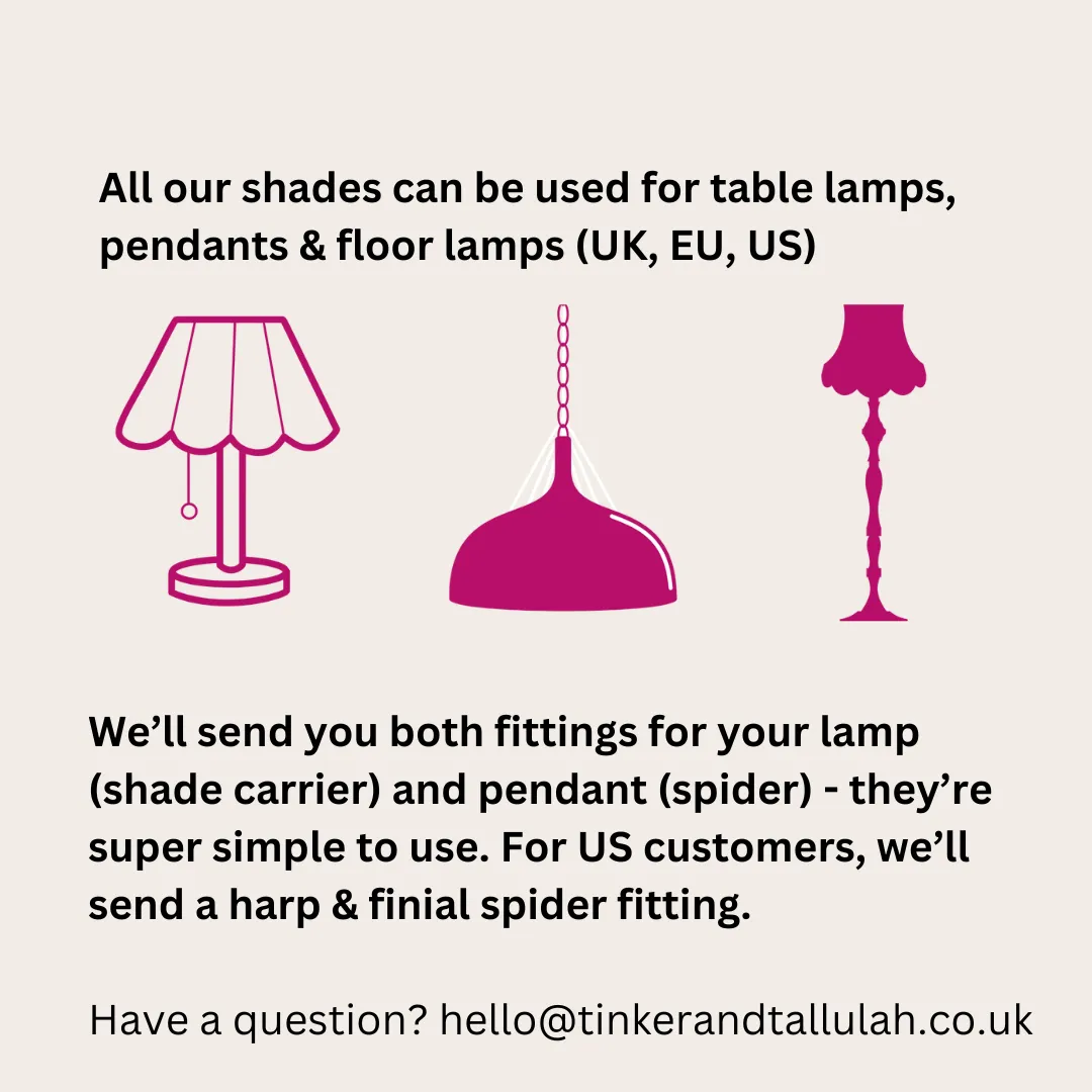 The Raspberry Fringed Lampshade
