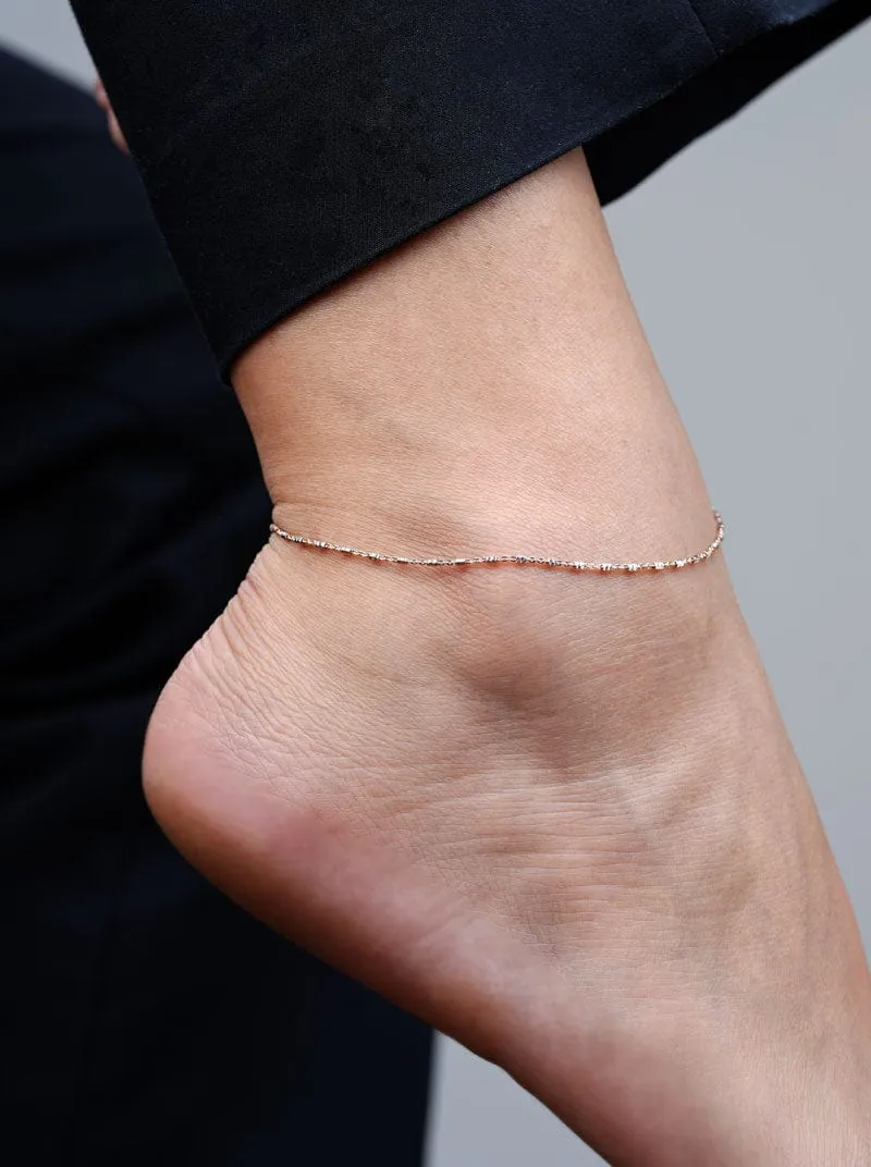 Tiny Links (Pair) Anklet (Pure Silver)
