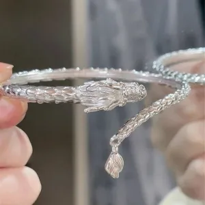 Trendy Magical Popular Relief Dragon Tail Adjustable Bangle