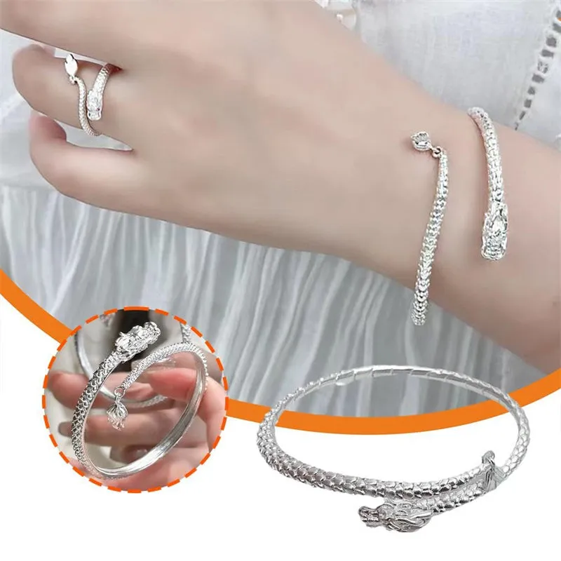 Trendy Magical Popular Relief Dragon Tail Adjustable Bangle