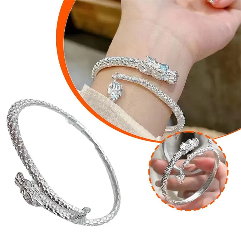 Trendy Magical Popular Relief Dragon Tail Adjustable Bangle