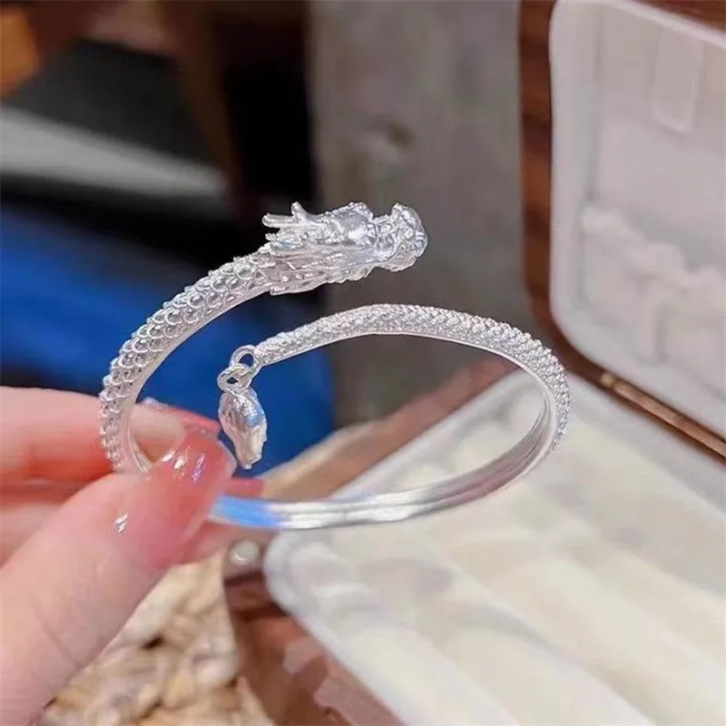 Trendy Magical Popular Relief Dragon Tail Adjustable Bangle