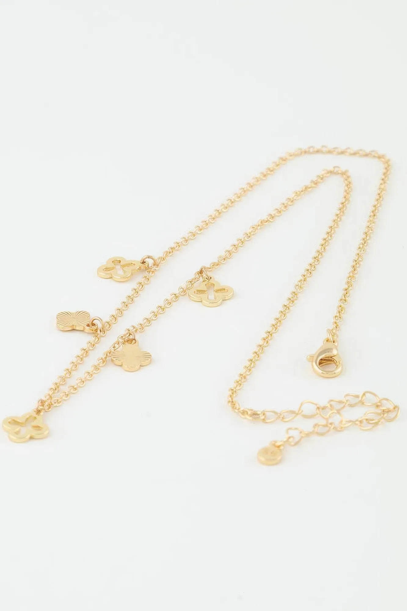 Triple Clover Charm Necklace