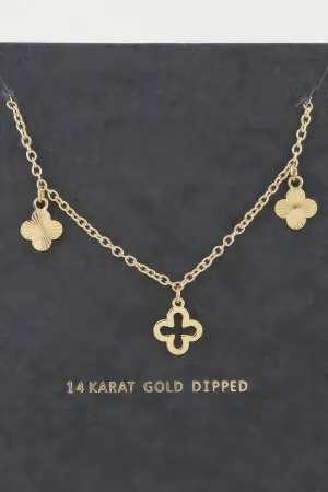 Triple Clover Charm Necklace