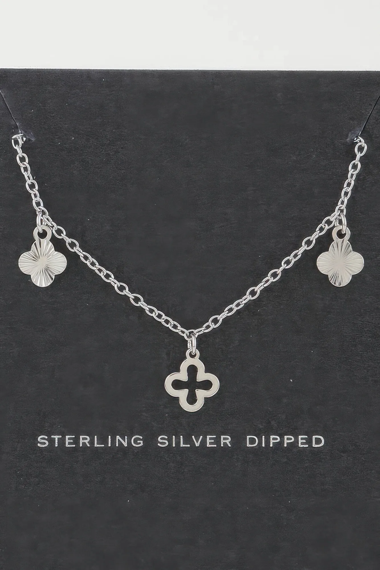 Triple Clover Charm Necklace
