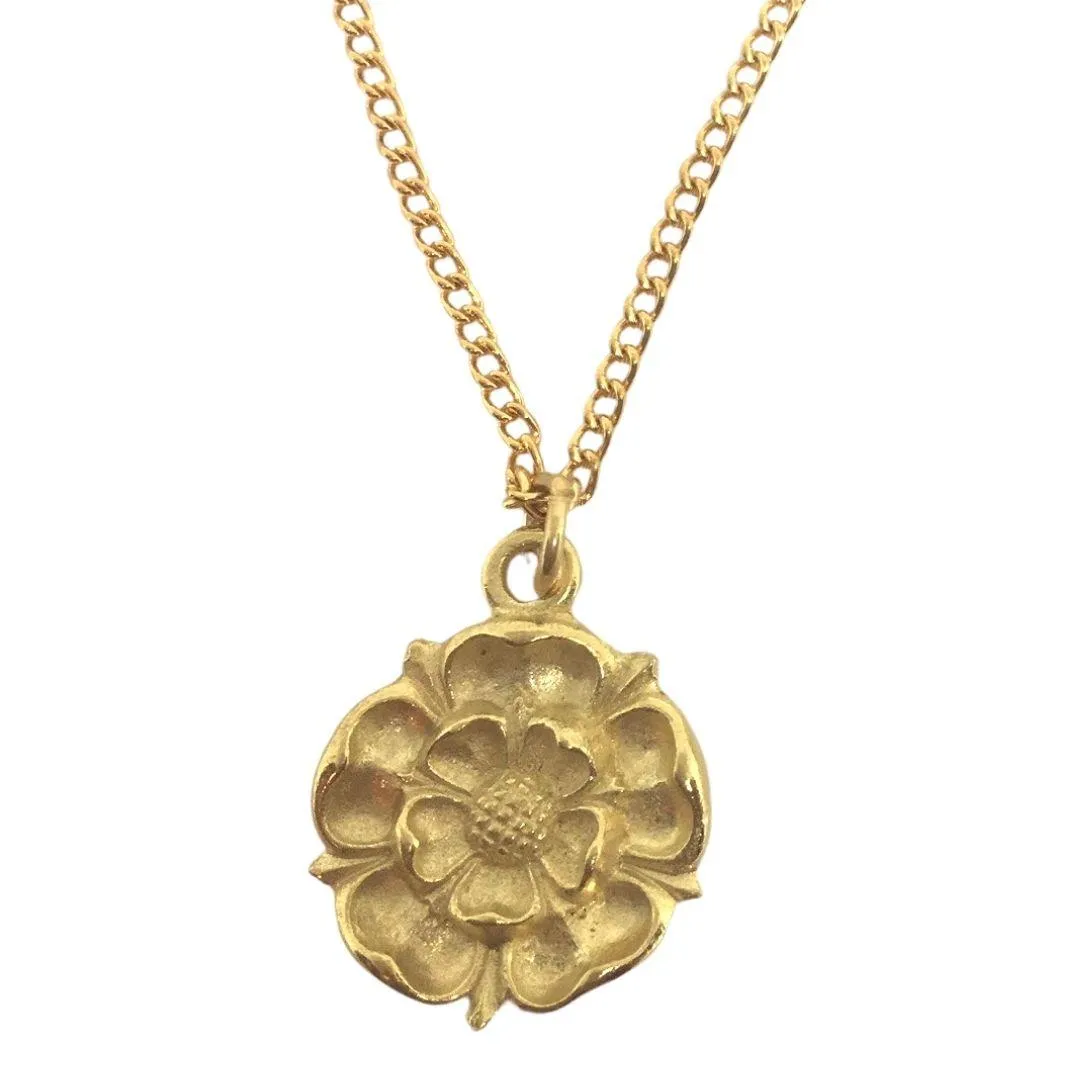 Tudor Rose English Royalty Monarchy Renaissance Costume Pendant Necklace