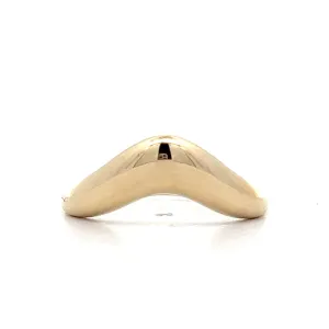 V Shaped Bubble Contour Band in 14k Yellow Gold
