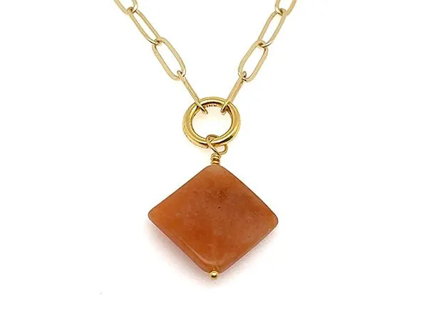 Vintage | Orange Aventurine Square