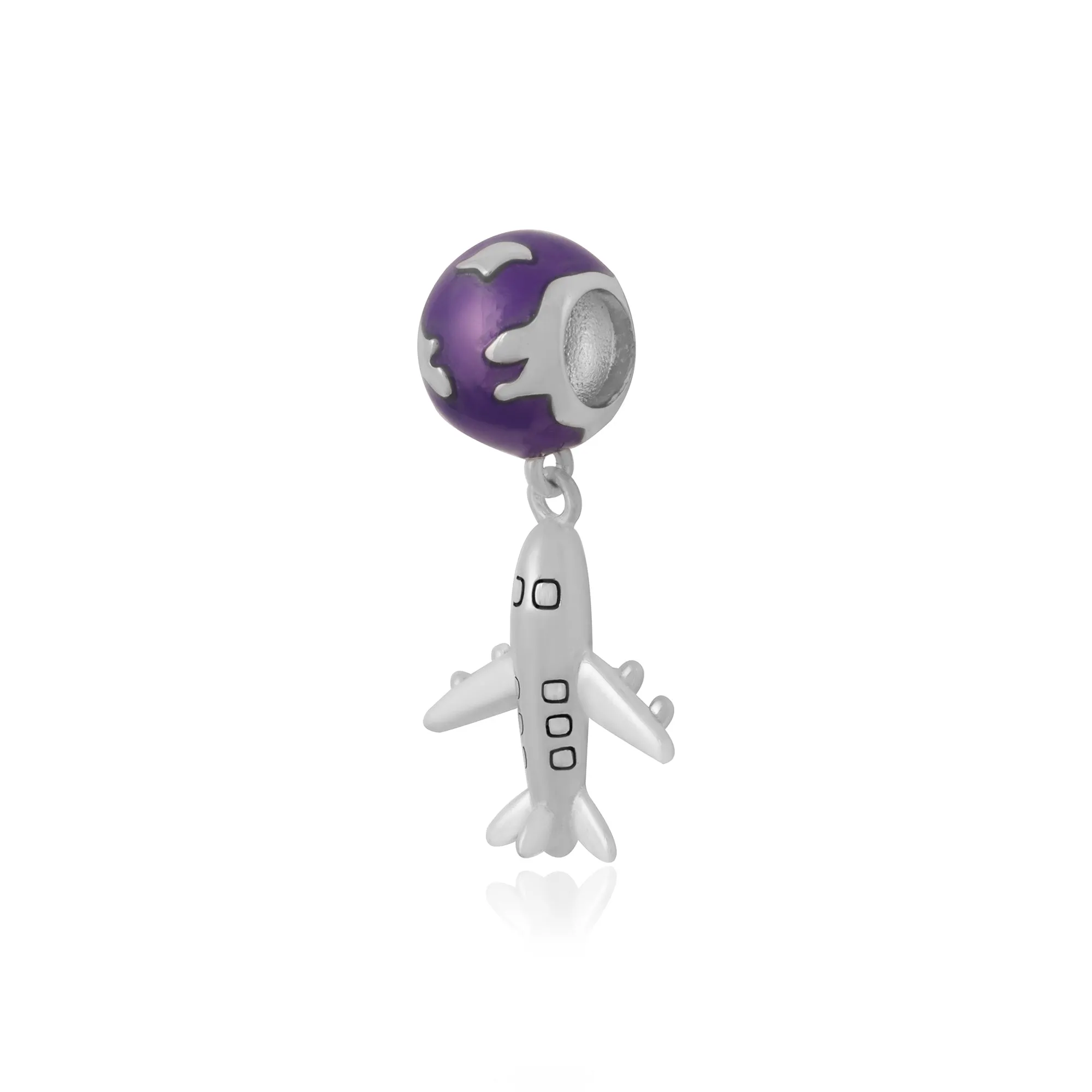 Violet Orb Rhodium Plated 925 Skycraft Pendant