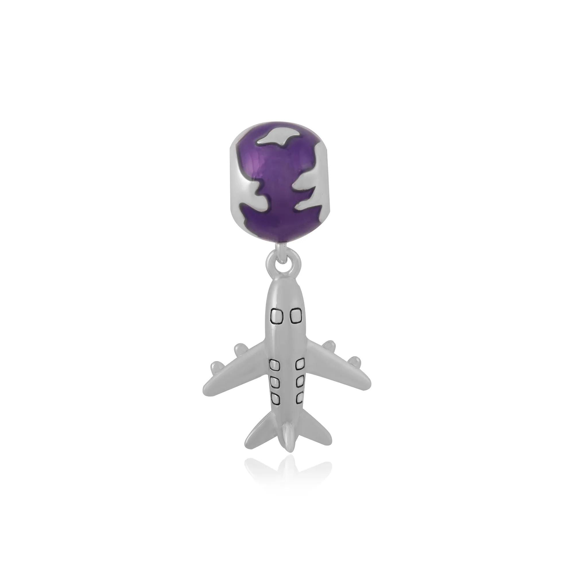 Violet Orb Rhodium Plated 925 Skycraft Pendant