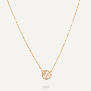 Vivienne Tree of Life Pendant Necklace In Gold-Tone