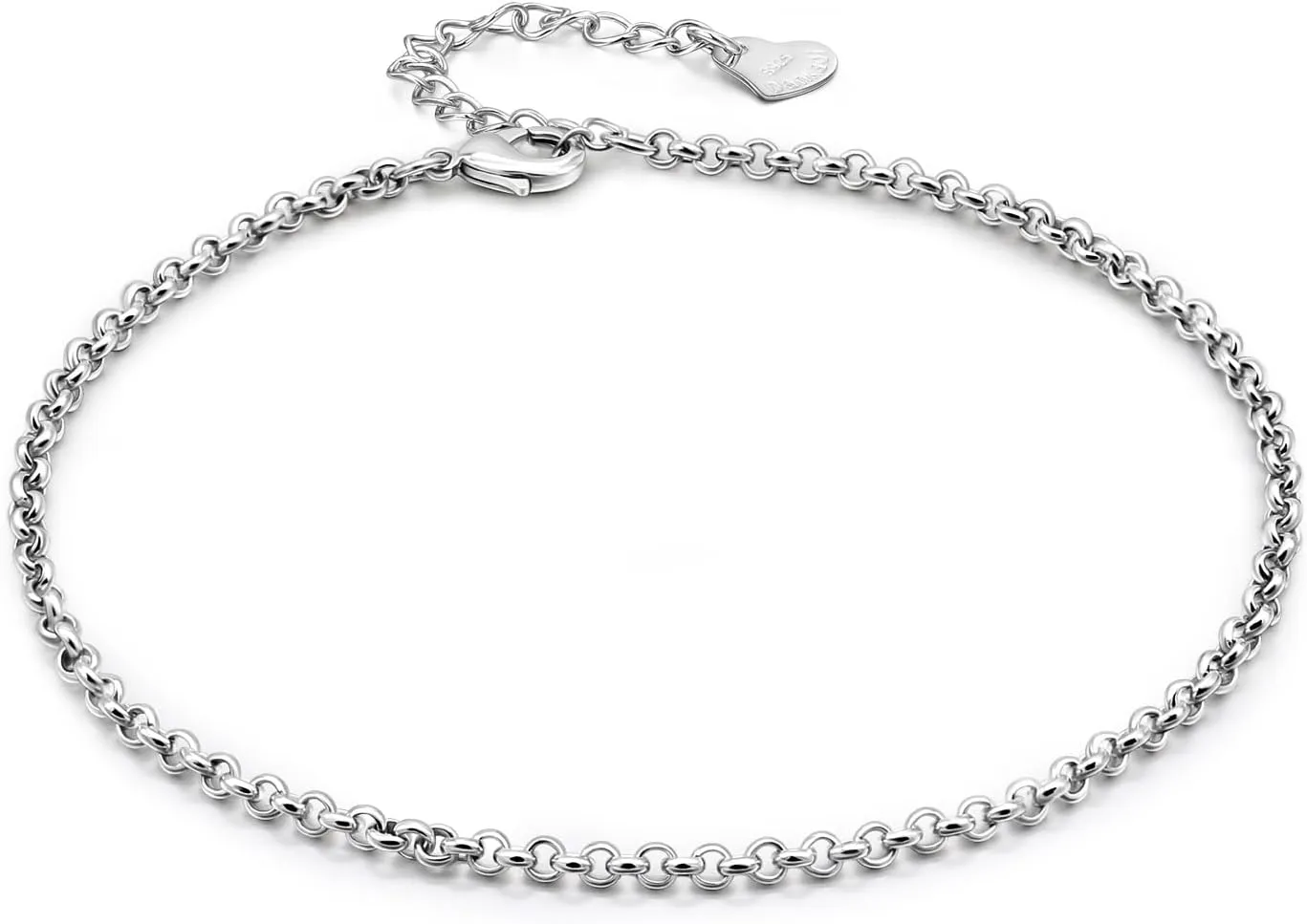 Women 925 Sterling Silver Anklets Bracelet Men Simple Chopin/Box Chain/Twist Rope Chain Summer Beach Foot 24k Gold Plated Jewelry Gift