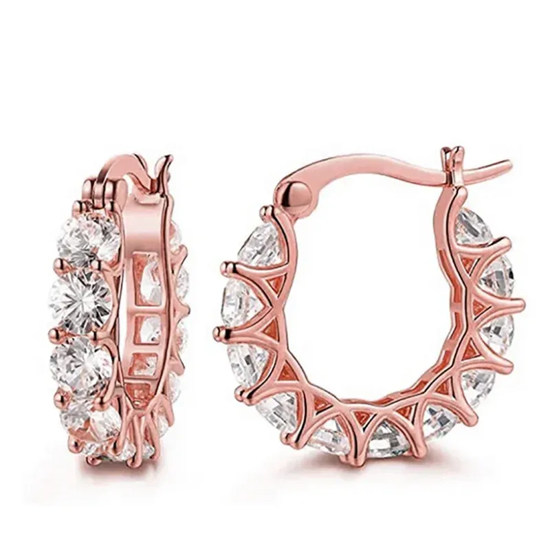 Women Hoop Earrings – Stylish Cubic Zirconia Earrings for Party and Daily Wear