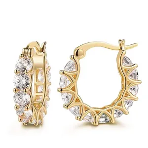 Women Hoop Earrings – Stylish Cubic Zirconia Earrings for Party and Daily Wear