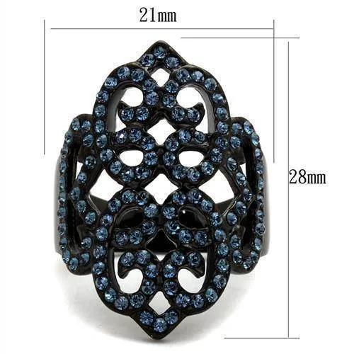 Women Stainless Steel Synthetic Crystal Rings Montana Queen