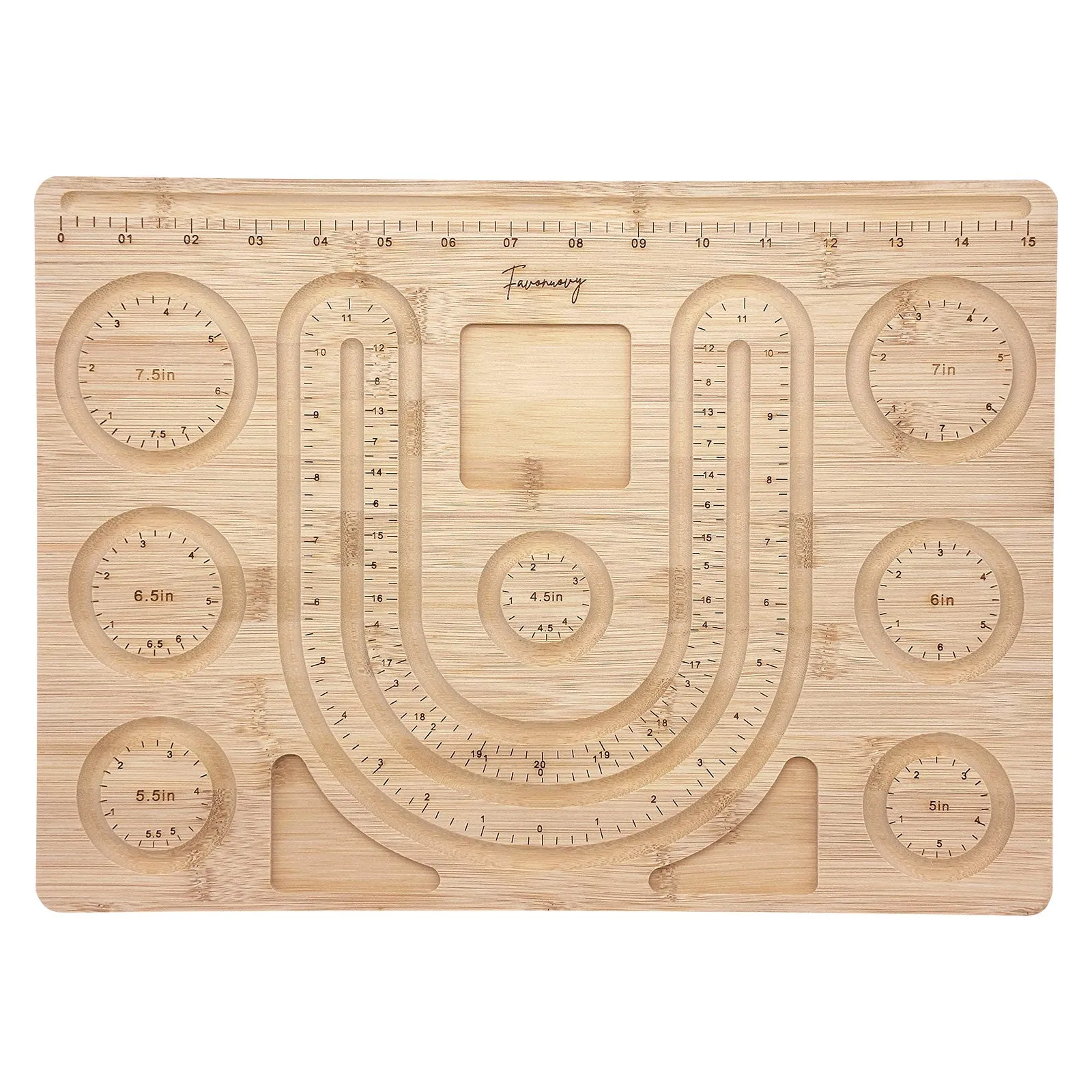 Wood 4 1/2" to 20" Bracelet and Necklace Beading Design Board Tray