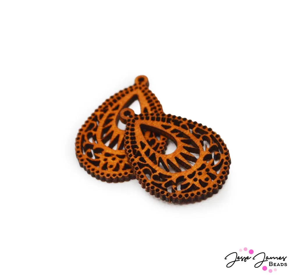 Wood Paisley Pendant in Ain't Nothin' But A Hound Dog
