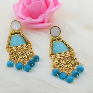 ZAINA- CARVED ANTIQUE GOLDPLATED EARRINGS