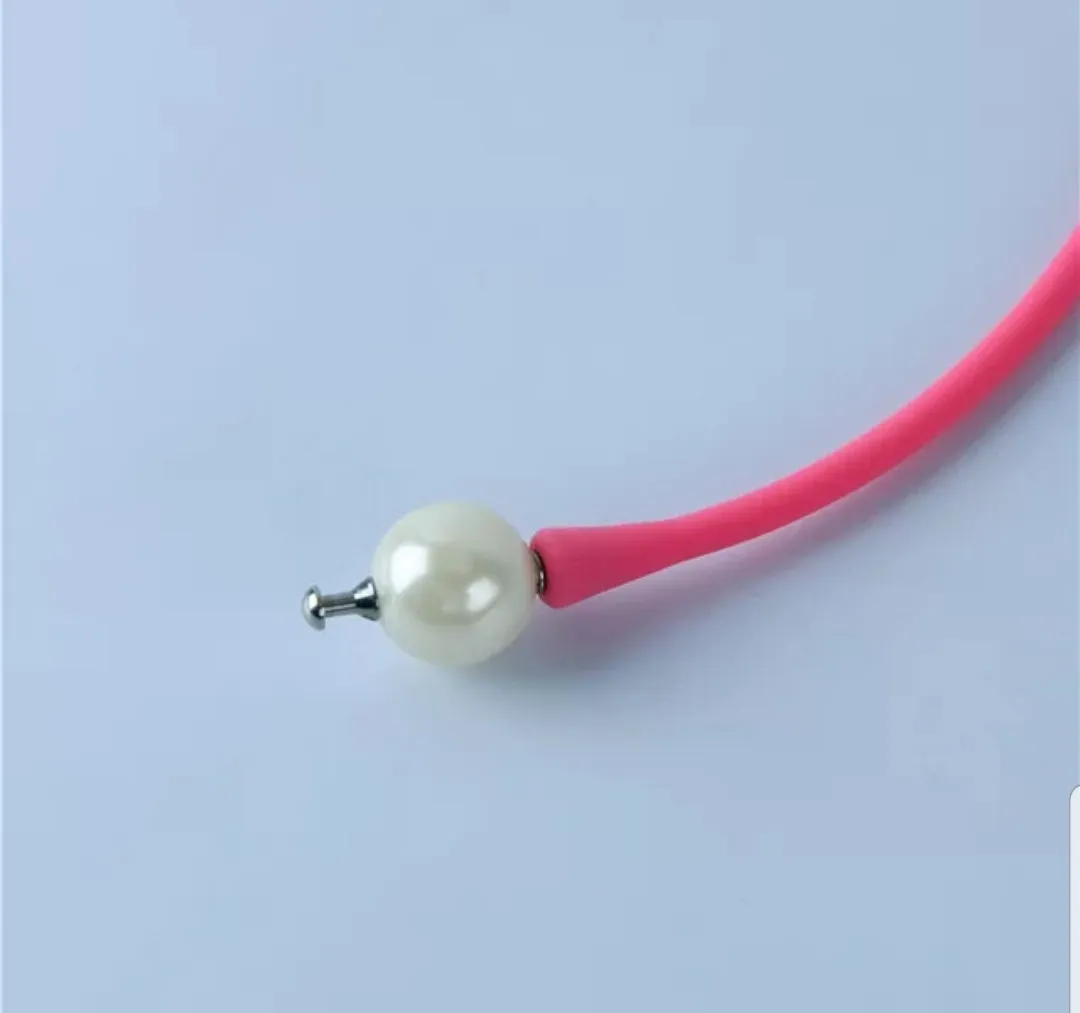 Zirconite Pearl Rubber Bracelet Bangle. 837B100