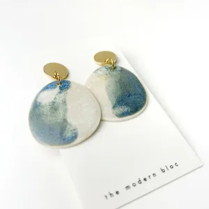 Zuri - Modern Circle Porcelain Hoop Earrings